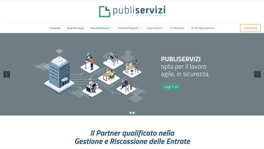 immagine descrittiva del sito internet web realizzato da media tools roma per publiparking